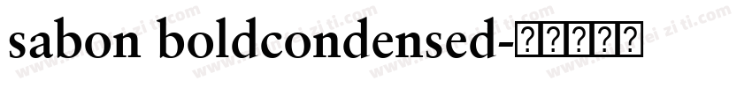 sabon boldcondensed字体转换